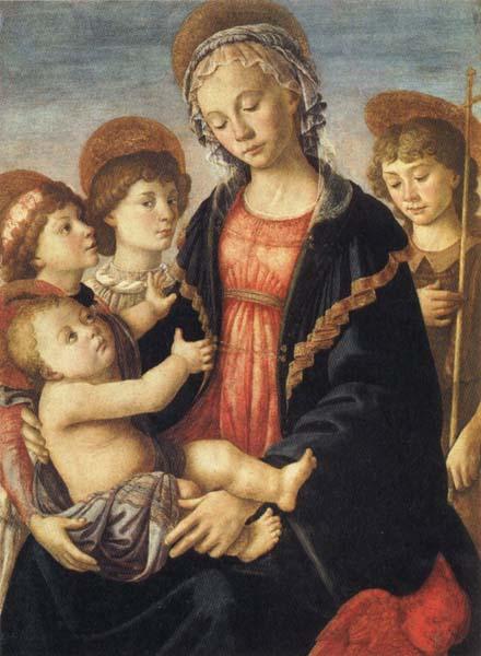 Sandro Botticelli Madonna and Child,with the Young St.John and Two Angels Germany oil painting art